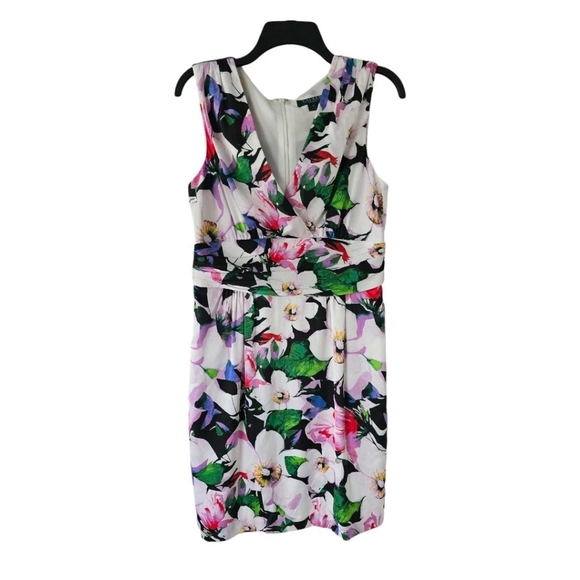 Ralph Lauren Dresses & Skirts - Ralph Lauren Dress Women 12 Magnolia Multi Floral Silky VNeck Party Excellent